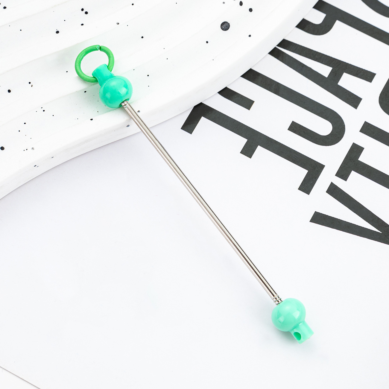 Nuevo DIY de cuentas hechas a mano bastón de cuentas creativo llavero de cuentas accesorios colgante cremallera decoración de cuentas