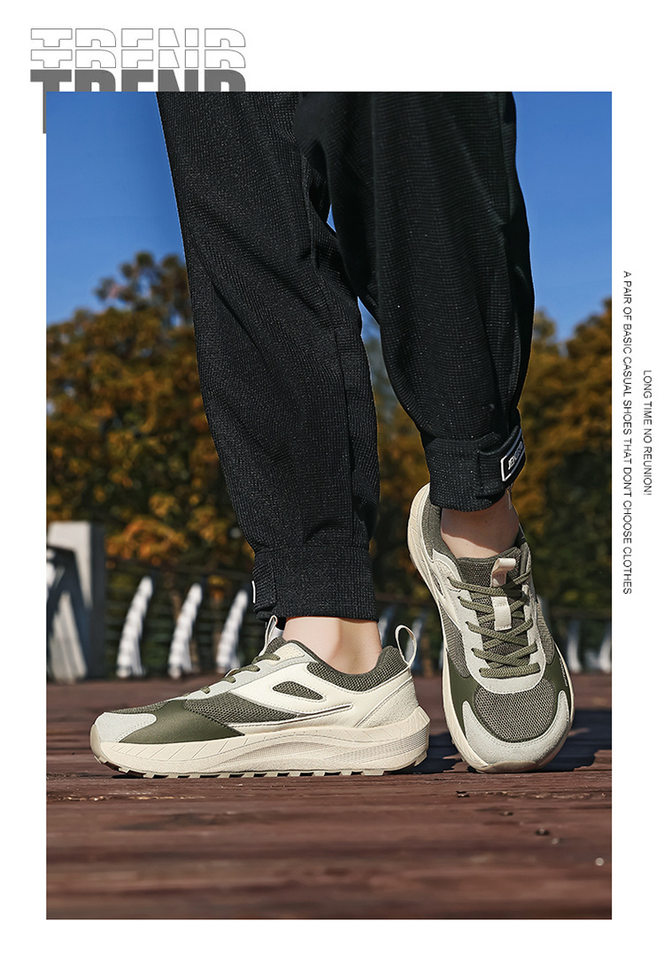 Giày thể thao nam cỡ lớn form rộng 4E đế dày nhẹ, giày sneaker cổ thấp thoáng khí — K 806m màu, K806 màu đen, K806 xanh quân đội chi tiết 16