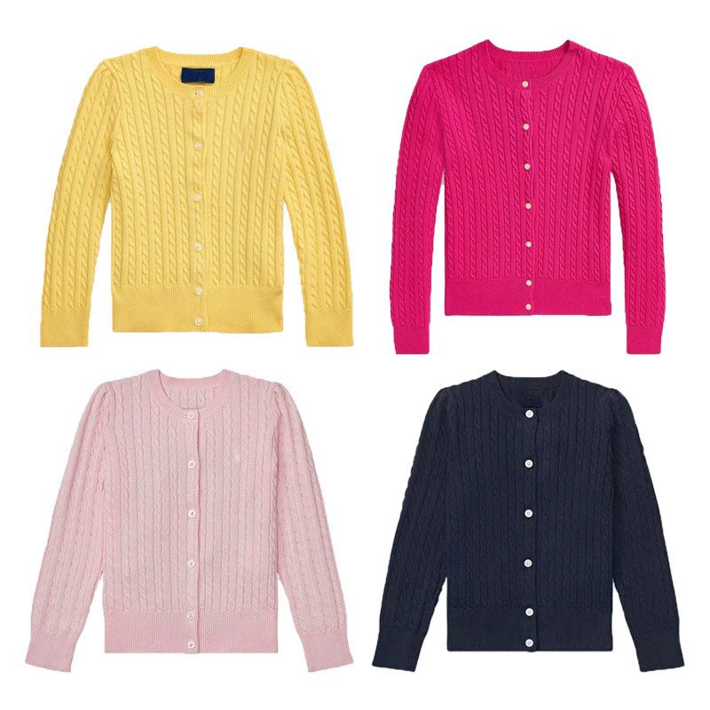 Осенне-зимний новый стиль, вязаный кардиган для девочек, свитер с вышивкой, детская маленькая куртка из чистого хлопка с длинными рукавами в корейском стиле, 2025 г.