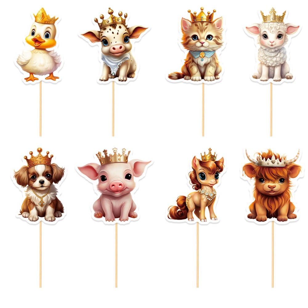 Nuevo producto Tema animal Fiesta de cumpleaños Decoración de pastel Plugin Dessert de cumpleaños Mesa para hornear Decoración de pastel Inserte