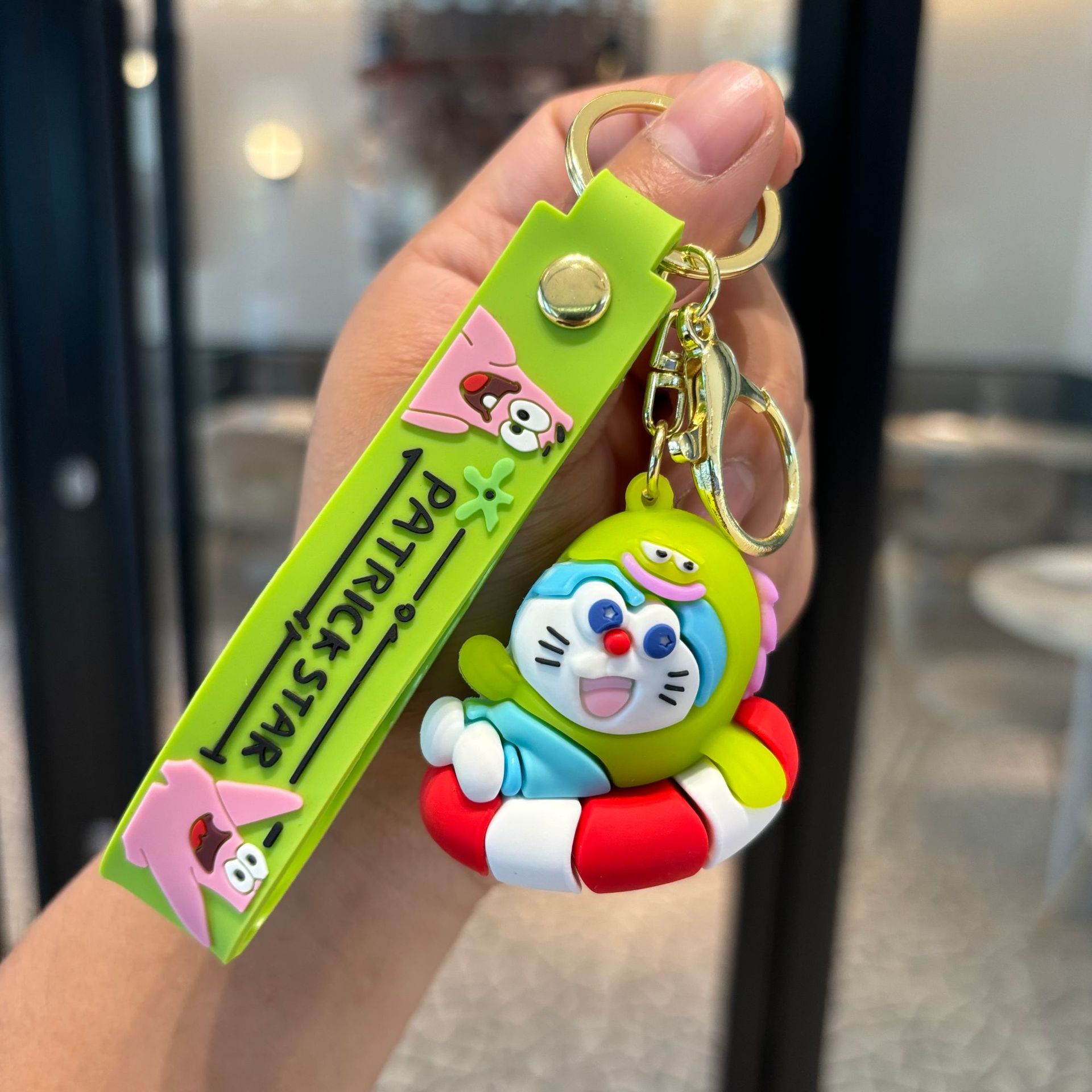 Baby esponja transfronterizo llavero de muñeca de PVC disfrazado colgante bolsos de automóvil colgante garra máquina de regalo pequeño