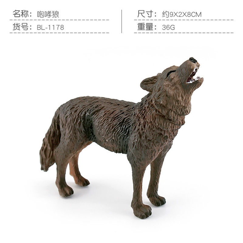 Transfronterizo simulación bosque animal Lobo modelo lobo siberiano Rey Lobo Ártico Lobo Blanco Lobo escritorio decoración juguete