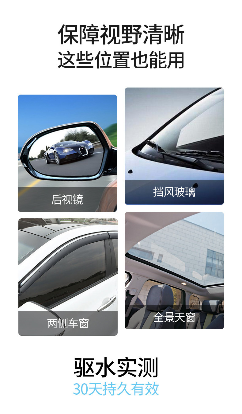 Car Glass Oil Film Remover, Front Windshield Anti-Fog Cleaning Agent, Car Window Wiper Oil Film Remover