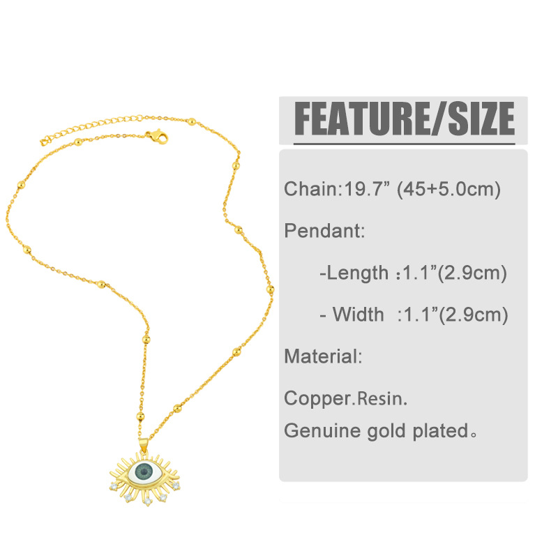 devilu0027s eye fashion sweater chain necklace wholesale jewelry Nihaojewelry