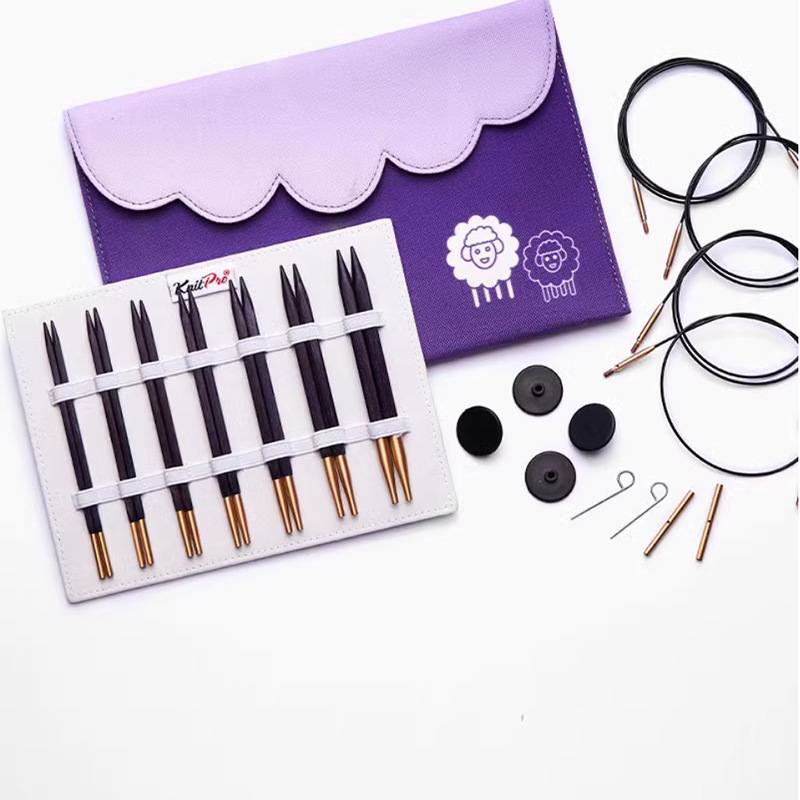Imported Knitting Tools Knitpro Purple Needle Set Detachable Rotating Ring Needle Set New Knitting Sweater