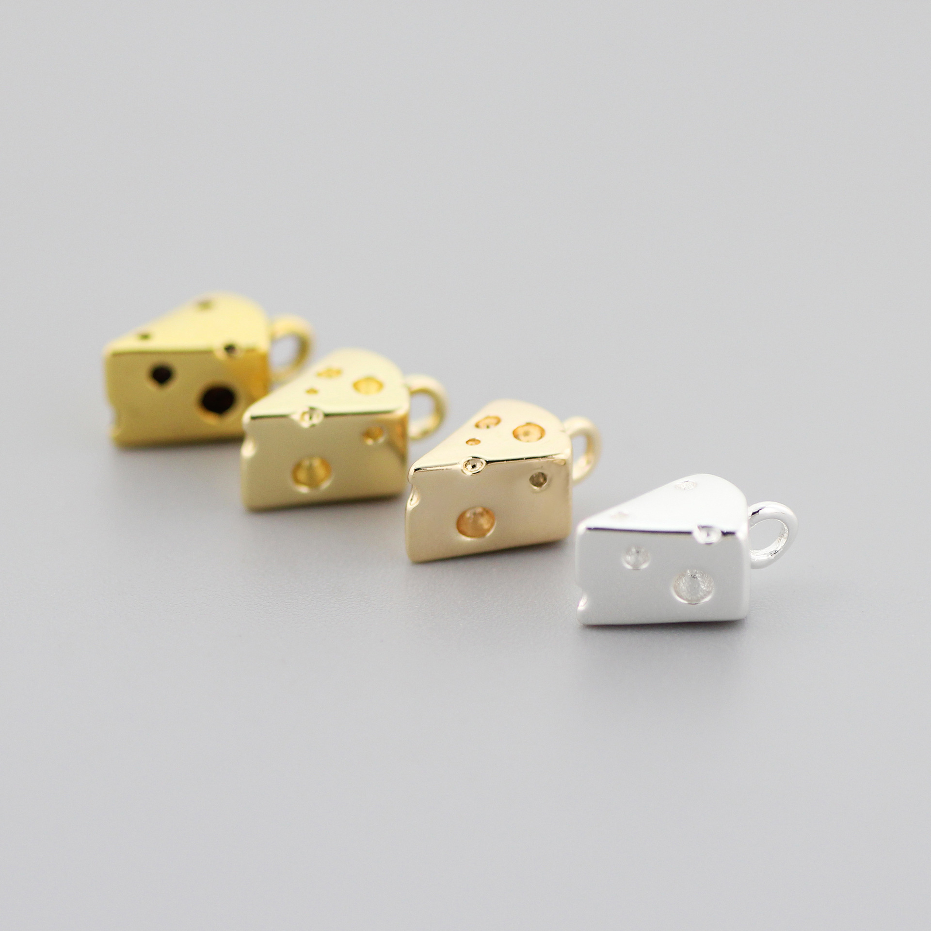 2g Weight Pendant Jewelry Making Type DIY Jewelry Accessories Classification 1 Piece Quantity Brass Material Cheese Pattern Plating Design Cute, Simple Style Style 1 Piece Brass Cheese Pendant 9