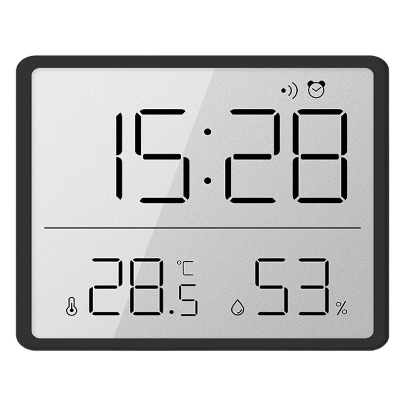 Тонкие электронные часы Простые цифровые часы Настенный ЖК-маленький будильник Многофункциональные температурные электронные часы 8218