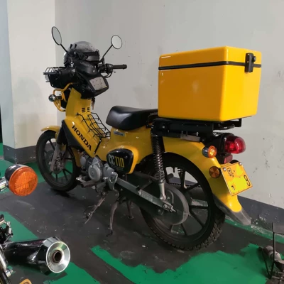 Motorcycle trunk box jms flat for universal