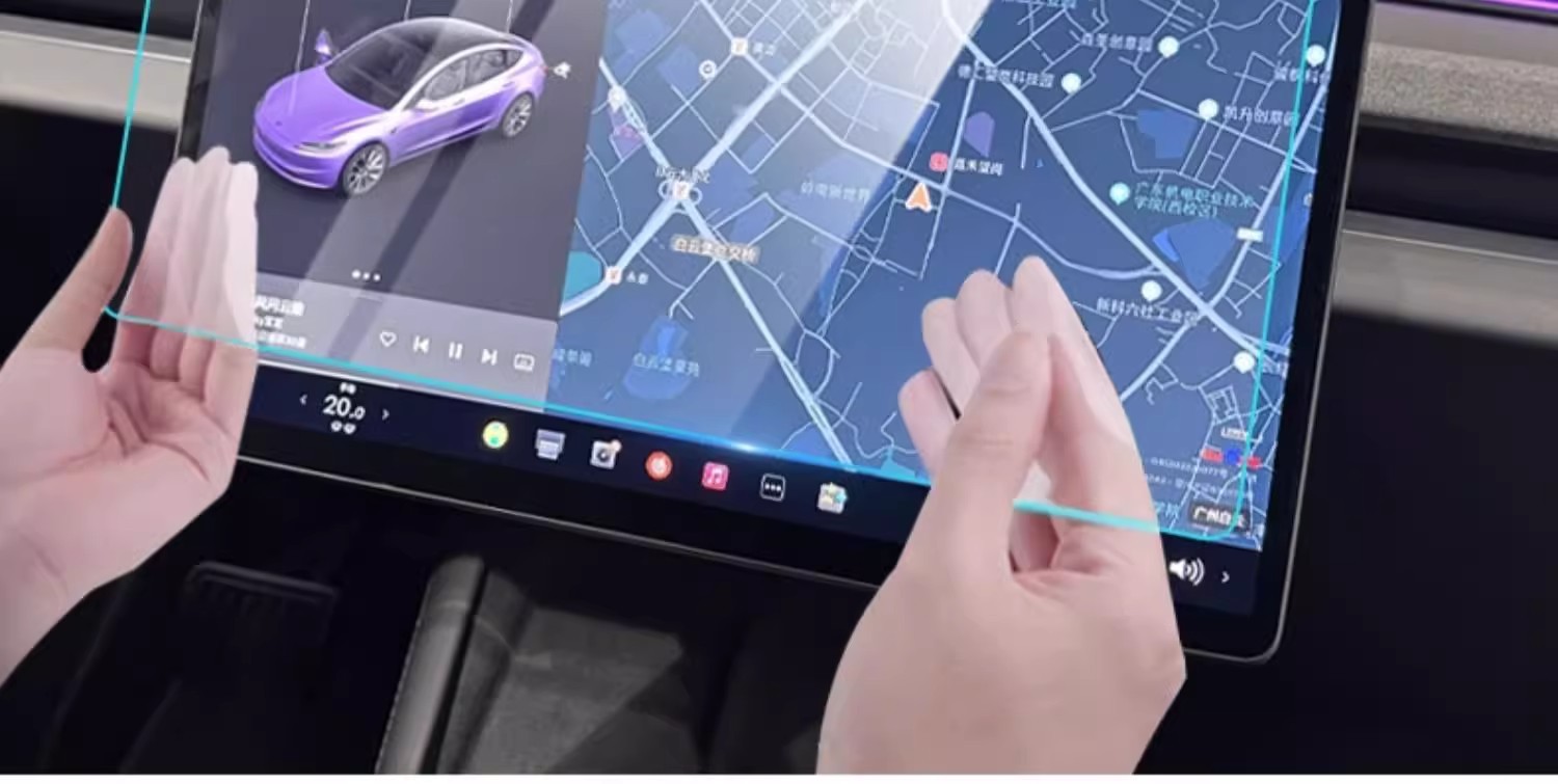 Suitable for Tesla's New Version Model3/Y Screen Tempered Film Central Control Navigation Display Protective Film Accessories