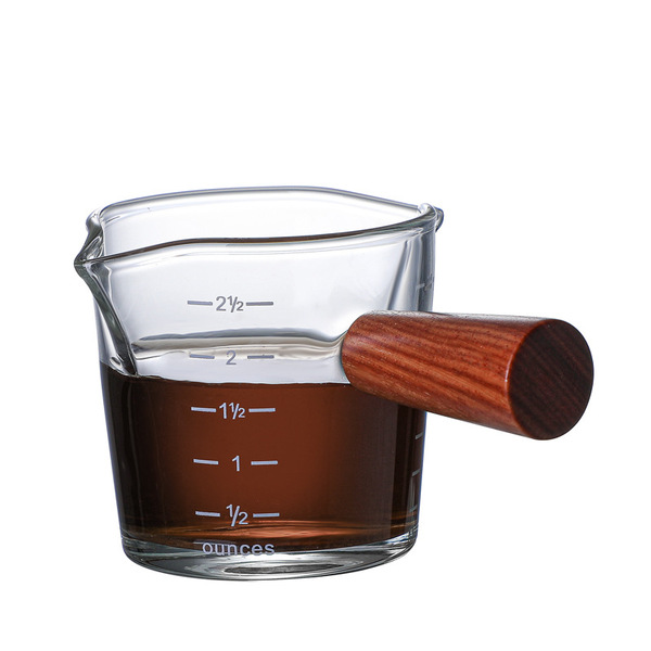 Wooden handle small milk cup coffee milk cup Italian glass coffee…