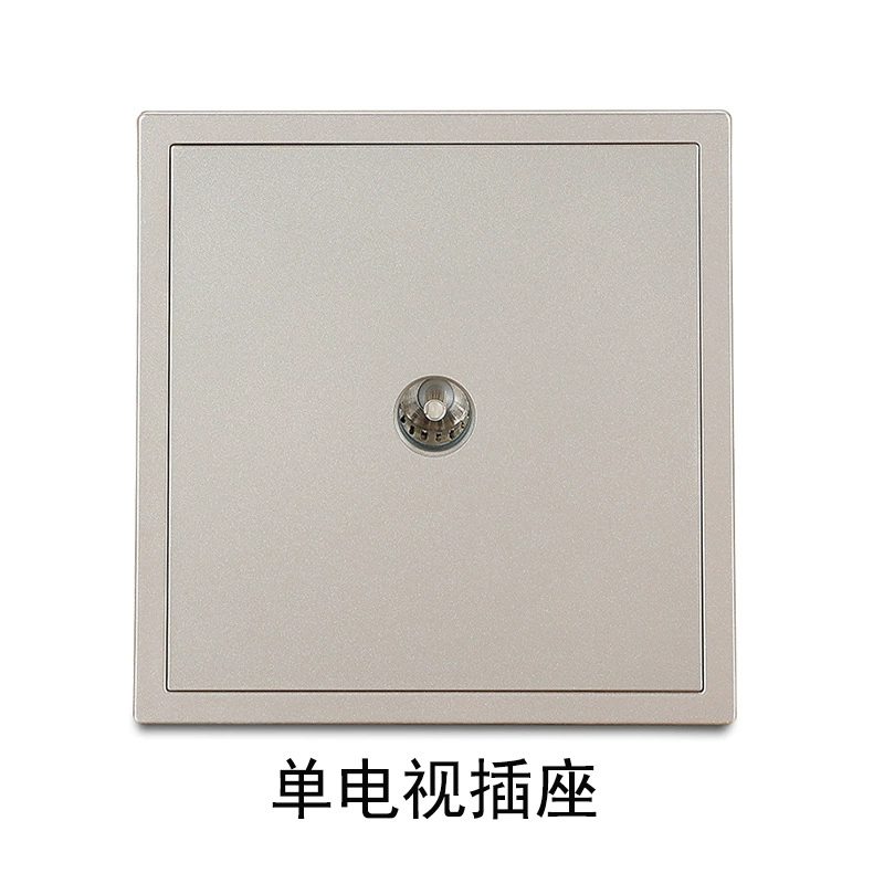 Concealed champagne gold two-three 5-hole wall switch socket 86 USB type USB with double children's lock one-open five-hole socket customized