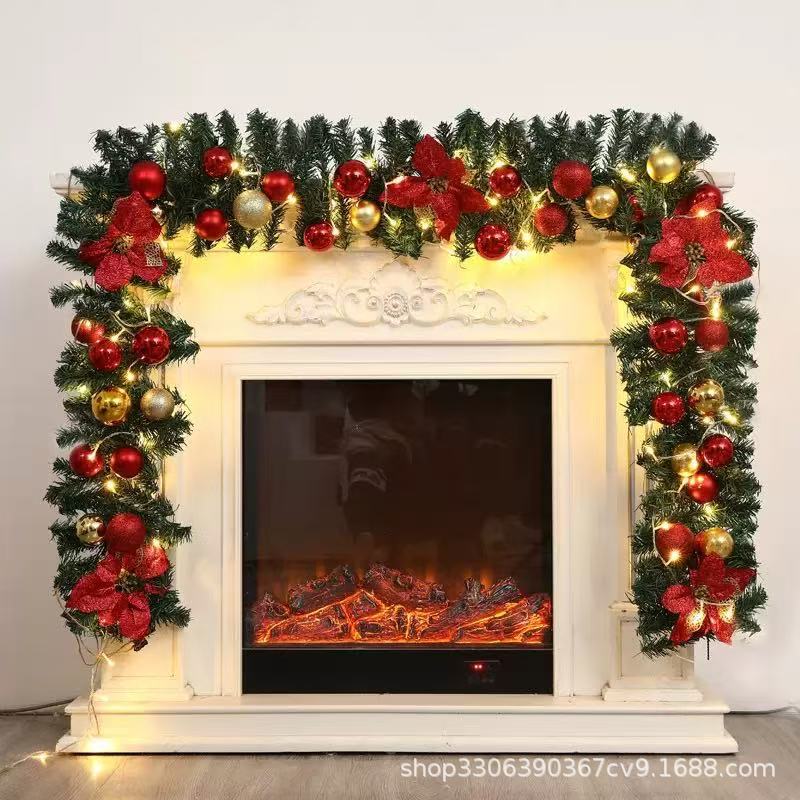 Puerta de caña de Navidad transfronteriza colgando nieve decoración de Navidad decoración de caña decoración 2.7 decoración de Navidad