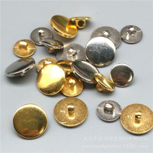 厂家直销金色银色光面有脚纽扣 ABS平面高脚手缝扣 大衣外套纽扣
