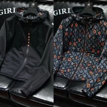 欧货轻奢双面穿时尚夹克男士春秋季新款轻奢休闲防风连帽外套