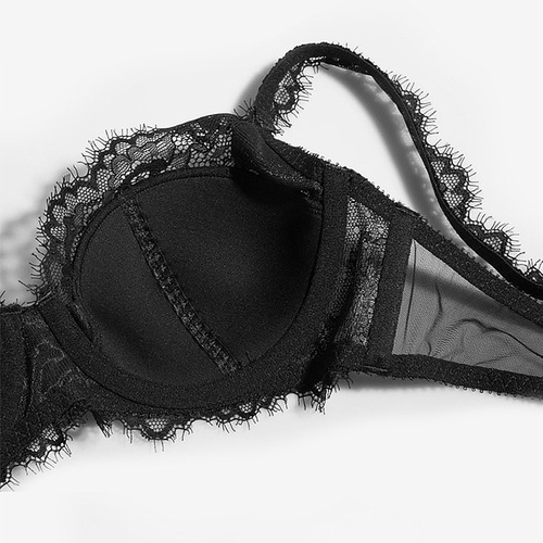Cross-border sexy lace bra thin push-up red underwear set animal year French pure desire bra panties for women