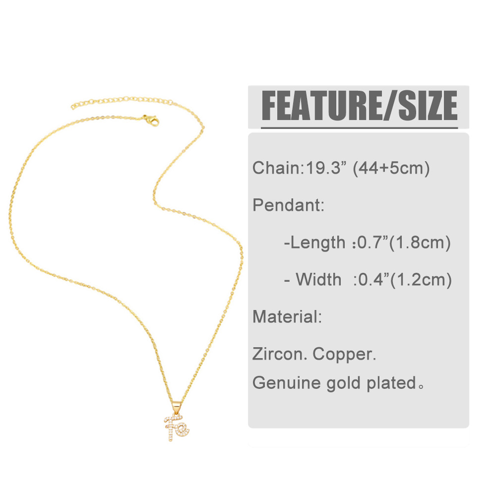simple boy girl heart pendant copper gold-plated inlaid zircon necklace