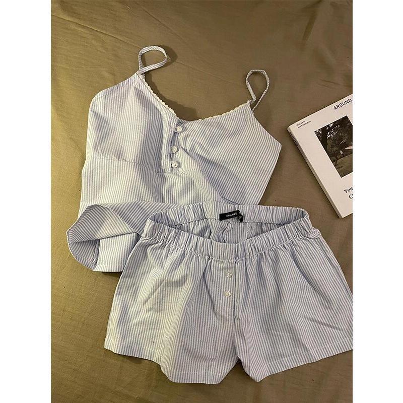 2025 New Cloud Cotton Pajamas Women's Summer Short-Sleeved Shorts Sweet and Cute Cartoon Women's Home Clothes Set