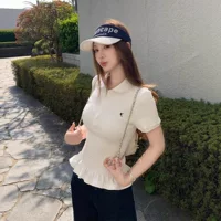 В наличии RL Ralph Lauren трикотажная рубашка-поло с короткими рукавами и вышивкой, футболка с небольшим воротником Nanyou, высокая версия