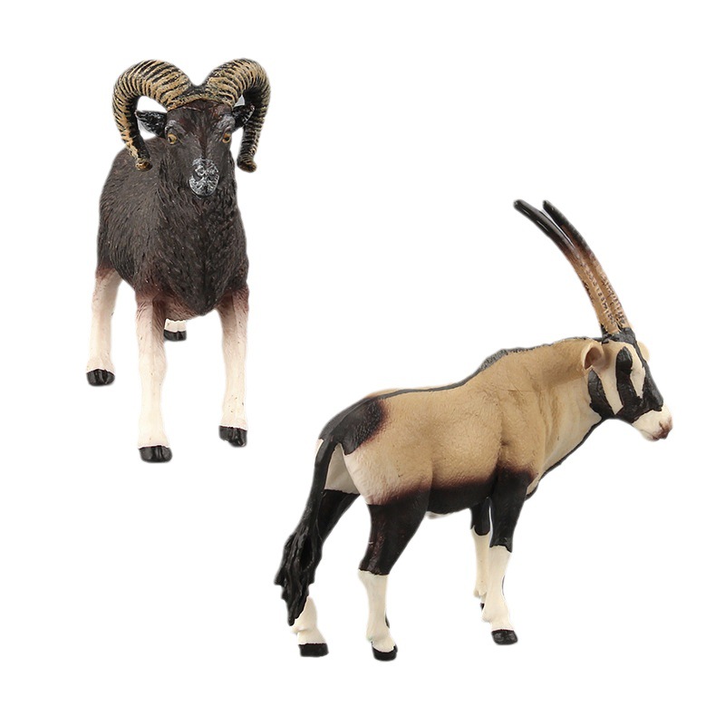 Transfronterizo de exportación de la venta caliente de los niños de simulación de bosque animal modelo de juguete antílope africano cuernos bisonte adornos animales