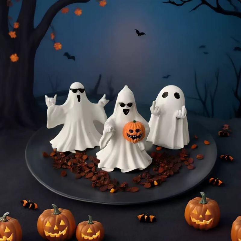 Amazonの新しいクロスボーダー中指かわいいゴーストハロウィン中指愛ゴーストオーナメント|undefined