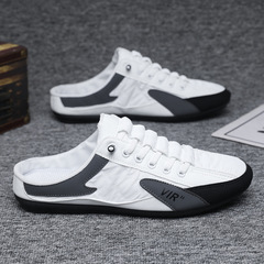 夏季拖鞋室內外穿家居男士時尚軟底半拖鞋跨境大碼輕便包頭拖鞋男