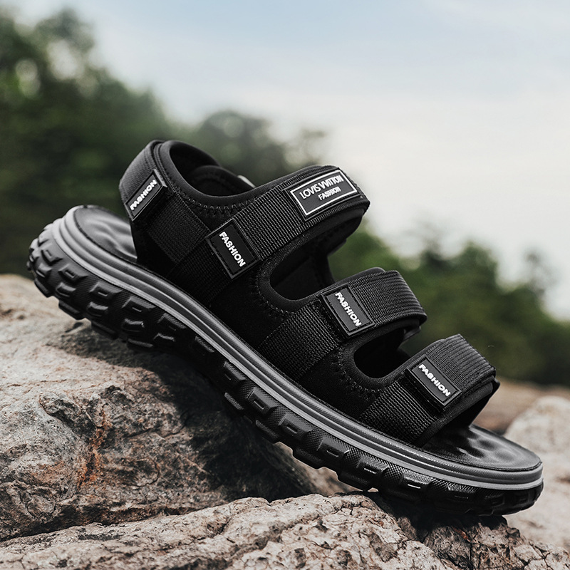 Sandalias para hombres verano 2024 al aire libre zapatos deportivos de playa casuales para niños con sandalias de suela suave