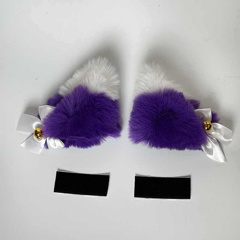 Auto Parts and Accessories: Universal Ski Helmet Universal - gradient-with-bell-1-pair-purple-white