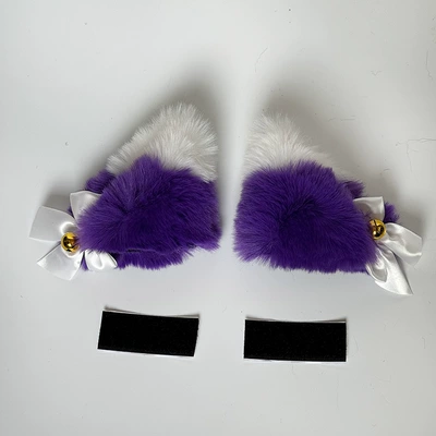 Motosiklet dəbilqələri: Universal Quick-release Sticker Fixed Sexy - gradient-with-bell-1-pair-purple-and-white