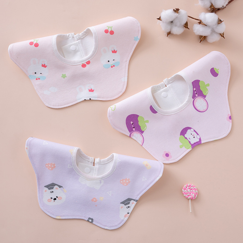 Baby bib saliva towel 360 degree rotating cotton waterproof bib absorbent breathable newborn scarf four seasons
