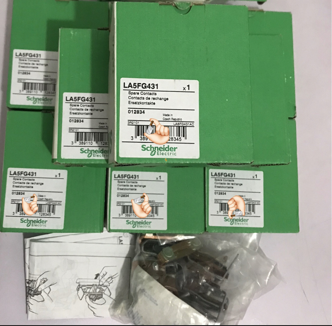 接触器动静触头  主触点组LA5D115804用于LC1D1154