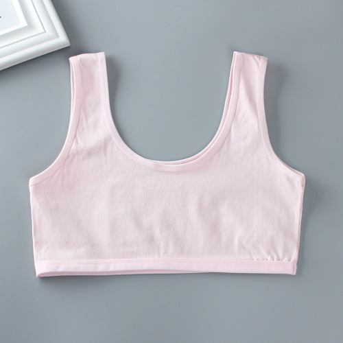 Girls bra pure cotton vest style underwear small vest student 14 bra tube top base 12 years old summer 13 development period