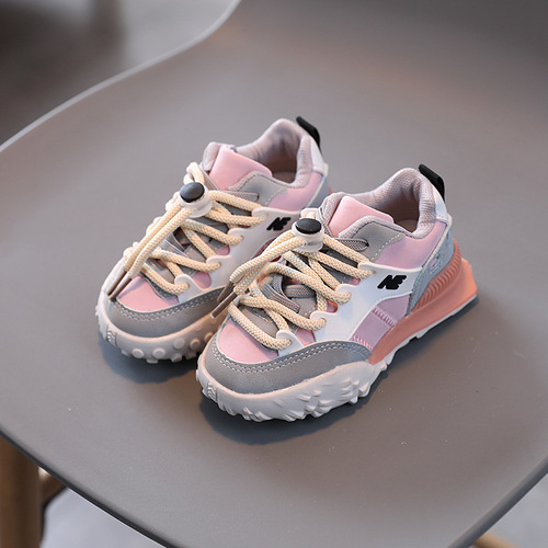 Wholesale children's leather and cloth children's shoes 2024 spring and autumn new children's sports shoes boys and girls shoes children's running shoes