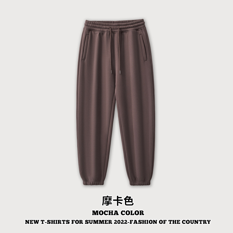 DE MEN | 350Gフリースレギンスメンズスウェットパンツドーパミンカラー巾着カジュアルパンツ男性用厚くて暖かい|undefined