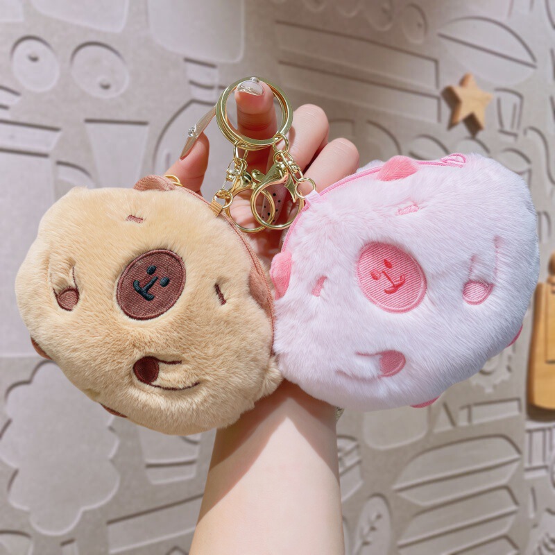 新しいカピバラ人形カピバラ小銭入れ小さなペンダントぬいぐるみキーホルダーバッグペンダント小さなギフト|undefined