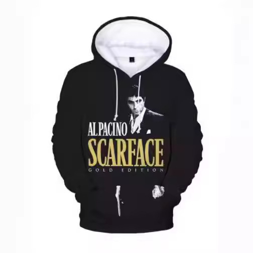 Men's and Women's Version of Scarface 3D Hoodie Harajuku Street Clothing Tony Monon Dashu Source Factory
