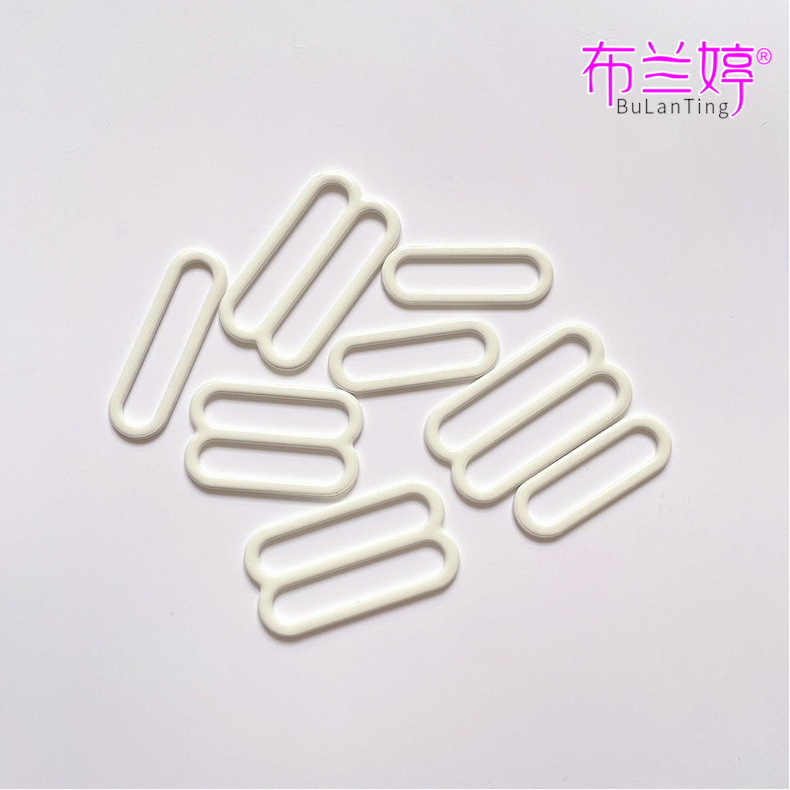 Oval bra adjustment buckle 3.0CM metal nylon rubber-coated shoulder…