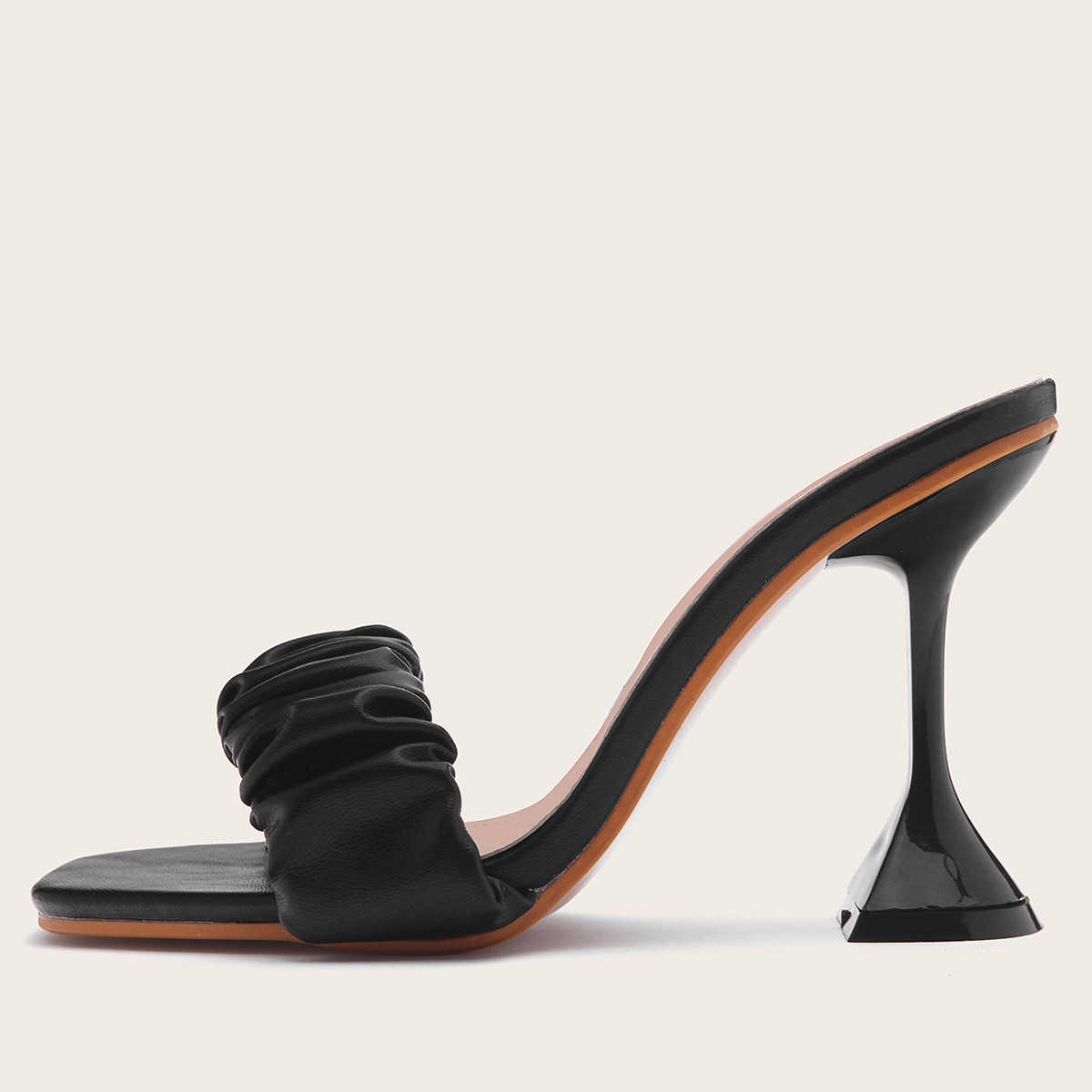 Pleated Sandals White 3