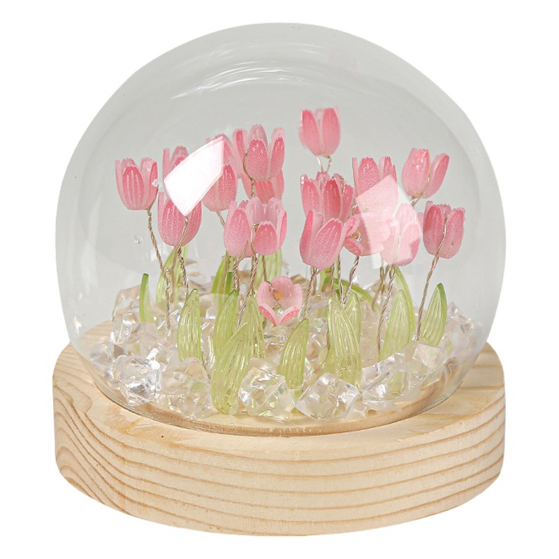 En línea celebridad tulipán noche luz LED dormitorio ins sueño cumpleaños qixi regalo niña flor linterna