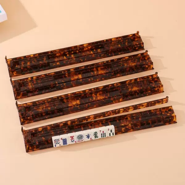 Amazon Cross-Border Tortoiseshell Color Series Packaging and Portable Mahjong Card Sorting Tool, Convenient to Carry, Thickened and Non-Slip