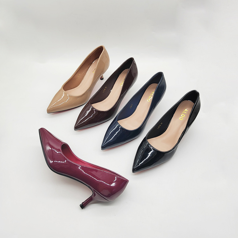 French Fashion Versatile Professional Work Shoes Nude Large Size Pointed Toe Women's Chanel-Style Low and High Heel Single Shoes French Fashion Versatile Professional Work Shoes Nude Large Size Pointed Toe Women's Chanel-Style Low and High Heel Single Shoes