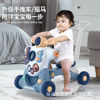 跨境婴儿手推学步车玩具防O型腿防侧翻宝宝音乐滑行多功能助步车