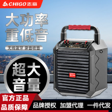 志高新款手提户外蓝牙音响便携式无线话筒k歌音响广场舞大音量