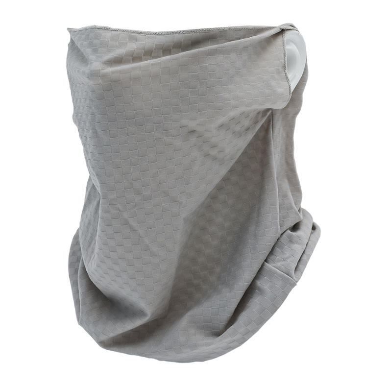 Cross-border breathable grid face mask summer ice silk quick-drying ear loop scarf Sun protection fishing cycling outdoor neck gaiter
