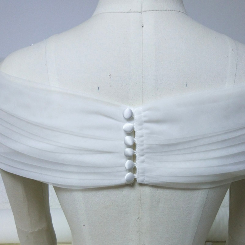 2022年网纱白色象牙色披肩新娘礼服婚纱搭配一件代发颜色生产代理