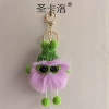 6cm-1 light purple [light gold] [35mm lobster buckle + 30mm flat circle + 4-section o chain]