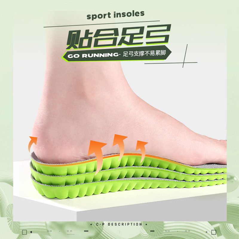 Plantilla deportiva respirable para hombres de alto impacto absorción de sudor y olor para evitar que las mujeres permanezcan en pie durante mucho tiempo sin cansarse. plantilla para pisar excrementos es ultra suave para evitar dolor en los pies.