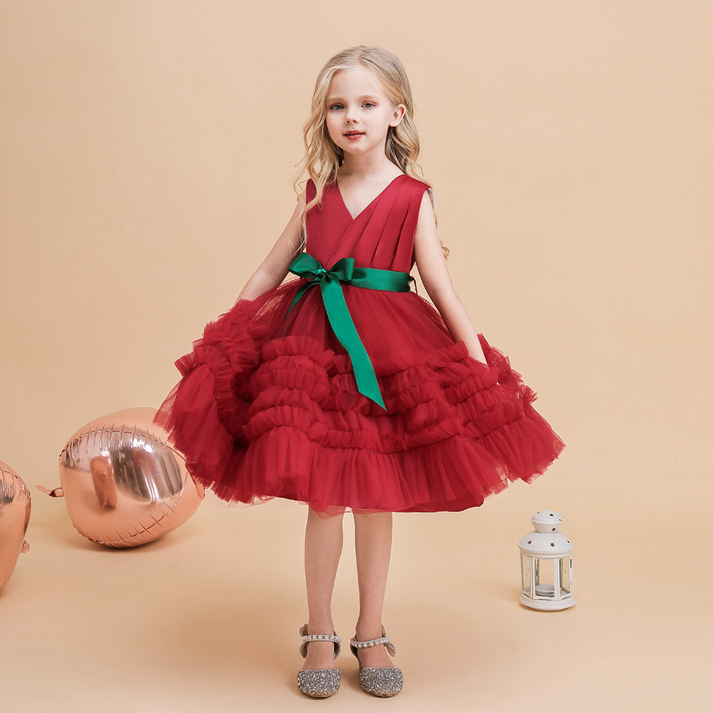 New European and American girls dress cospaly performance dress gauze dress children's Christmas cosplay costume