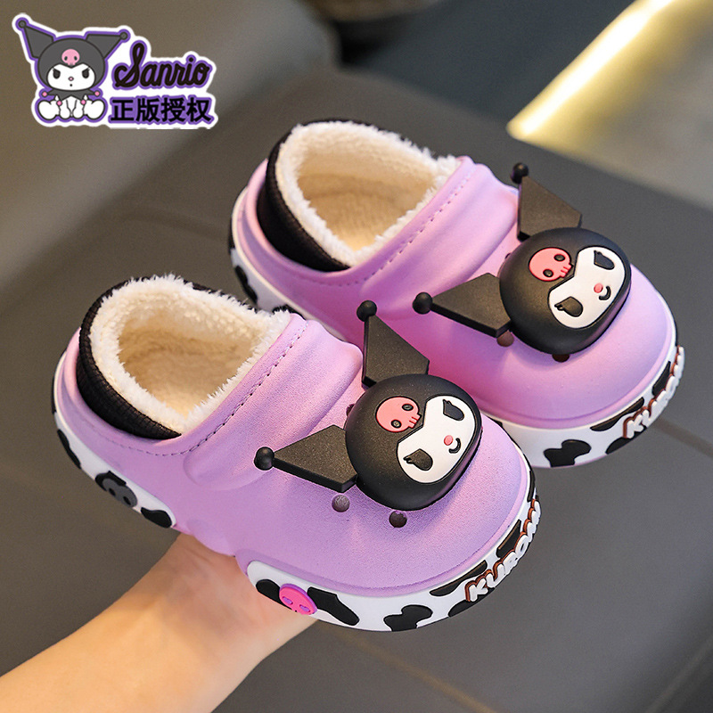 2025 nuevo Sanliou invierno bolsas de niños zapatos de tacones de algodón para niños y niñas calentamiento de lana Kullomi zapatillas de algodón bebé