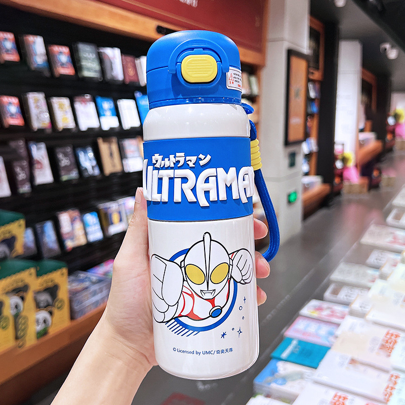 女の子用ミッキー魔法瓶カップ、見栄えの良いダブルドリンクカップ、かわいい子供用ストローカップ、小学生用スクールカップ|undefined
