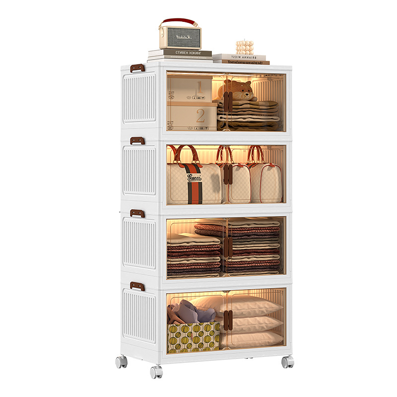 Instalación gratuita de armarios de almacenamiento, armarios plegables, un lote de armarios para niños, ropa, cajas de almacenamiento de plástico